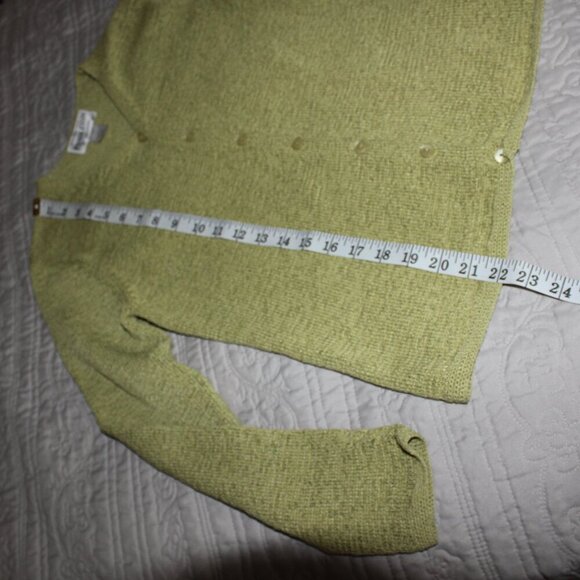 Pendleton Cotton Blend Cardigan Green Size Small Petite - Picture 5 of 5